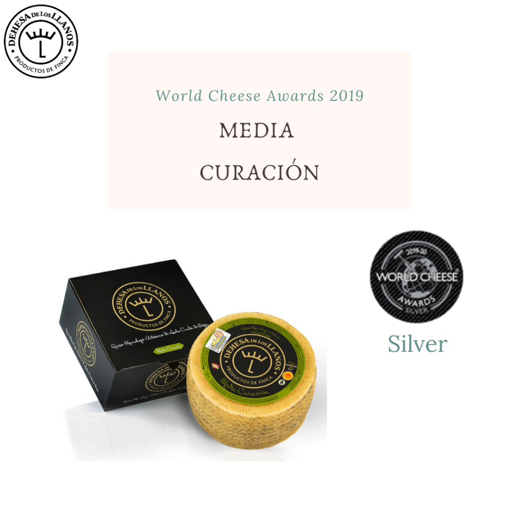 queso media curación dehesa de los llanos premio plata wca 2019